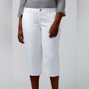 Lane Bryant white Cropped‎ Pants